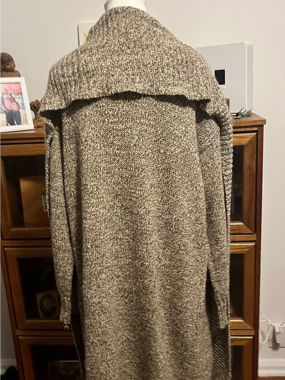 Room 34 Small Marled Knit Long Open-Front Cardigan - Picture 6 of 10